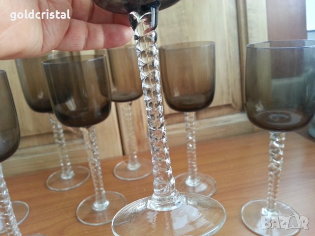 Стъклени чаши цветно стъкло , снимка 3 - Антикварни и старинни предмети - 37624732