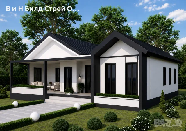 Сглобяема къща 83 м² – 2+1 с веранда | Всичко включено до етап ТАПА, снимка 2 - Монтажи - 55338234