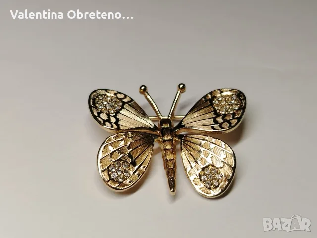 Брошка Пеперуда Grossé vintage jewellery, снимка 2 - Колекции - 56153336