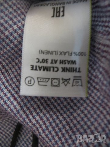Мъжка ленена риза с къс ръкав Marks & Spencer, снимка 5 - Ризи - 25605522