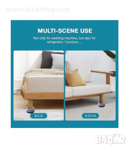 КОМПЛЕКТ ОТ 4 БРОЯ АНТИВИБРАЦИОННИ ПОДЛОЖКИ ЗА ПЕРАЛНЯ SLIPSTOP - КОД 3219, снимка 12 - Други стоки за дома - 33886509