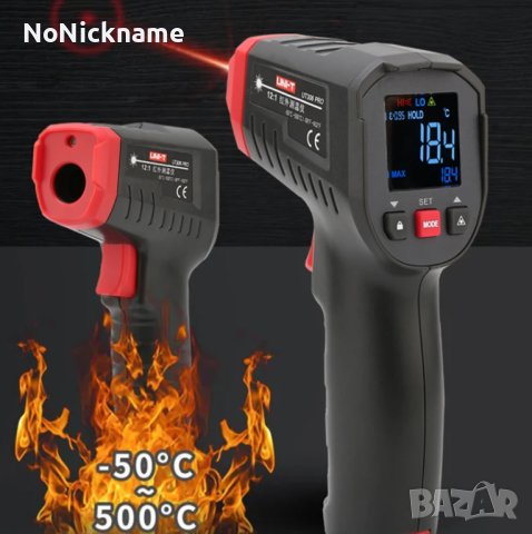 UNI-T UT306C Дигитален безконтактен инфрачервен лазерен термометър -50℃-500℃ UNIT, снимка 3 - Измервателни инструменти - 44323503