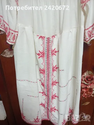 дълга риза с ръчна  бродерия, снимка 5 - Ризи - 48539943