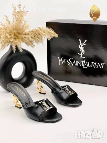 Yves Saint Laurent Дамски Чехли На Ток - Различни Цветове Код SEM-464, снимка 2 - Чехли - 55871535