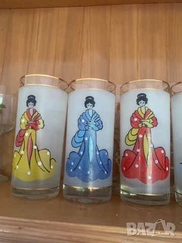 Стъклени чаши за безалкохолно* от Соца, снимка 2 - Сервизи - 51467518