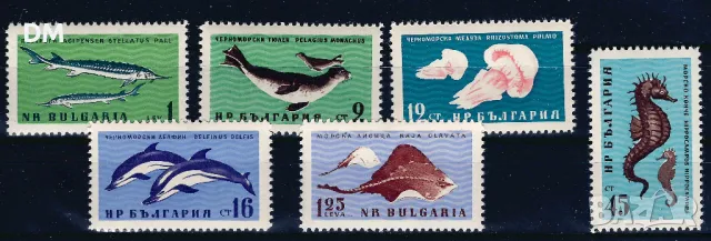 България 1961 - морска фауна MNH, снимка 1