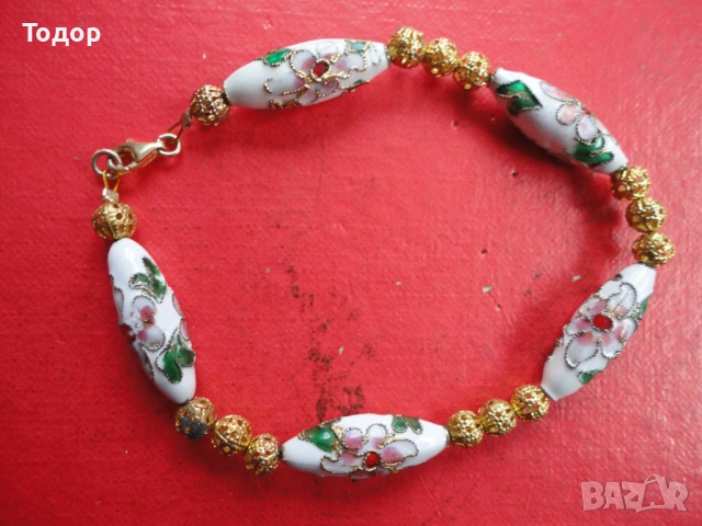 Луксозна позлатена сребърна гривна 925, снимка 2 - Гривни - 53300307