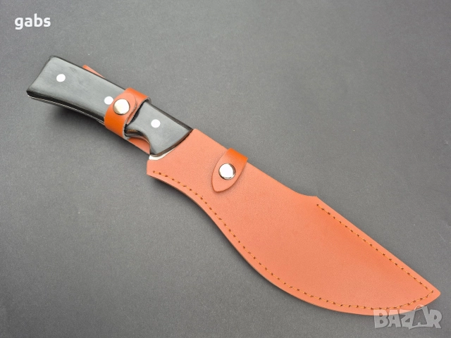 Уникален масивен ловен нож,фултанг с кожена кания,два модела, снимка 6 - Ножове - 52636230
