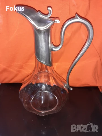 Прекрасна кана графа посребрена маркирана Dumanoir Etain