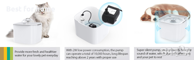 Воден фонтан за котки Sailosun 2L, снимка 9 - За котки - 44595381