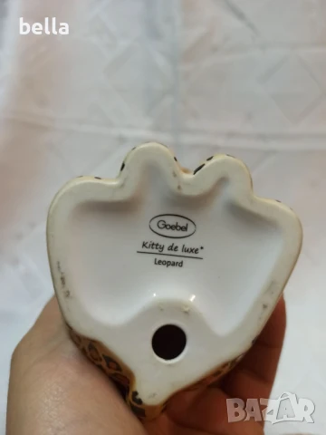 2 уникално красиви порцеланови фигури на Goebel- Kitti de luxe -Leopard в отличен колекционерски вид, снимка 8 - Антикварни и старинни предмети - 50590423