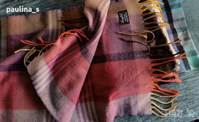 Винтидж / пет (5) броя Зимни Шалове от Вълна и Кашмир / различни видове , снимка 13 - Шалове - 44175076