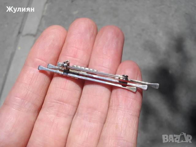 СТАРА ПОСРЕБРЕНА БРОШКА , снимка 5 - Антикварни и старинни предмети - 51157269