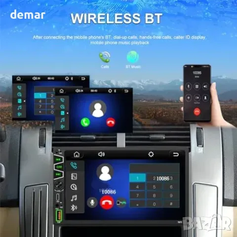 Автомултимедия 1 DIN с екран 17,78 см, безжични CarPlay и Android Auto, снимка 5 - Аксесоари и консумативи - 56228525