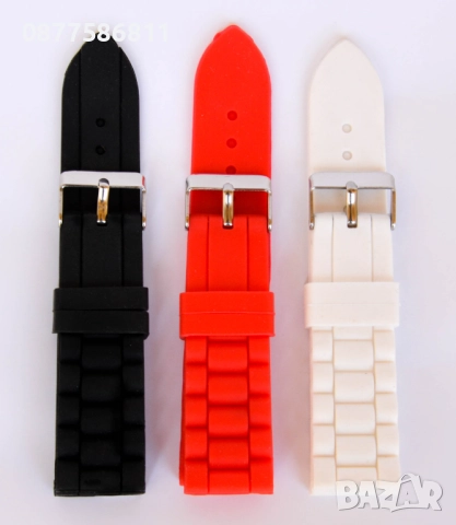 НОВА ЧЕРНА СИЛИКОНОВА ГУМЕНА КАИШКА ЗА ЧАСОВНИК.ЧЕРНИ СИЛИКОНОВИ ГУМЕНИ КАИШКИ ЗА ЧАСОВНИЦИ, снимка 10 - Каишки за часовници - 51613025