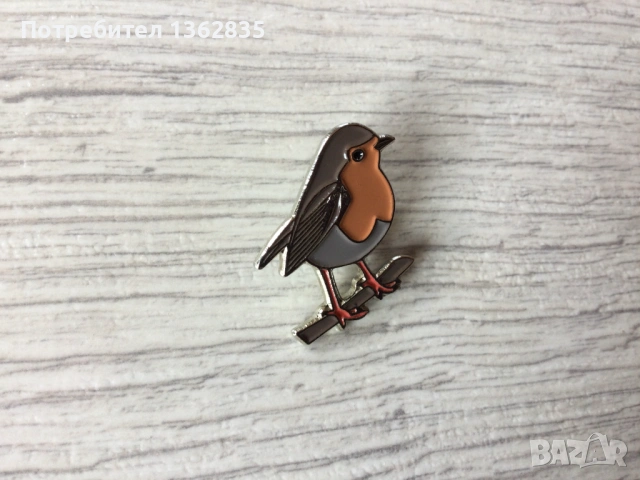 НОВА метална цветна колекционерска значка пиле / птиче / пиленце