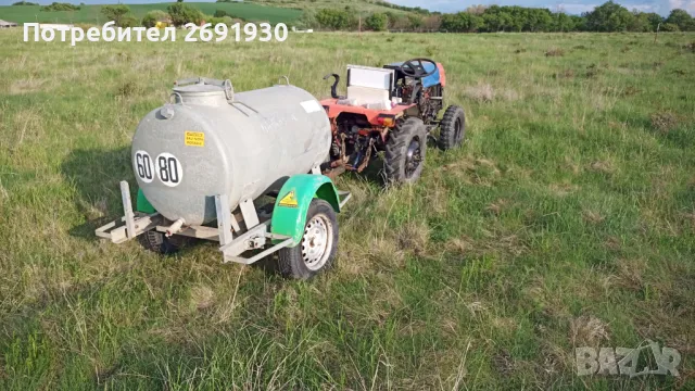 Малък трактор АМЖК 8 с водоноска 500литра и картофовадач, снимка 1
