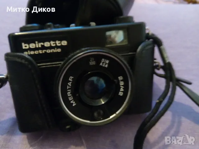 Beirette Electronic meritar марков фотоапарат ГДР от соца като нов с калъф ест.кожа, снимка 6 - Фотоапарати - 55992242