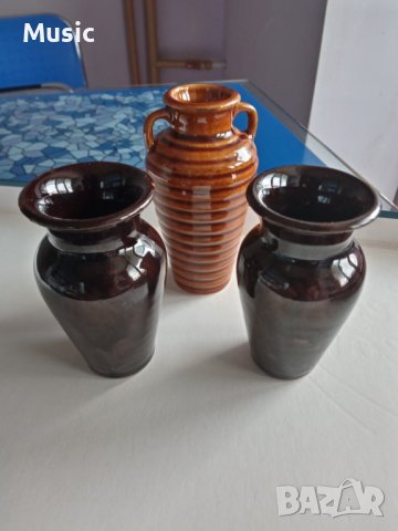 ✅Комплект от две мини вазички и амфора керамика, снимка 6 - Вази - 40643463