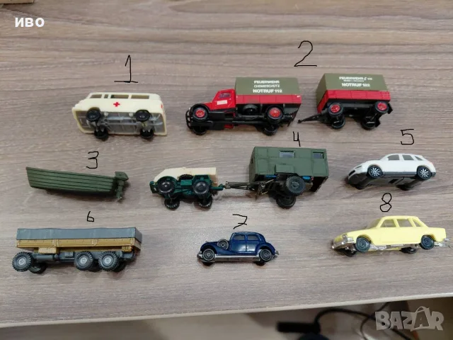 Камиончета, коли и други в мащаб НО 1:87