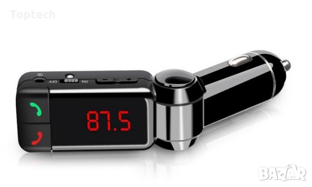 Луксозен Bluetooth FM трансмитер с USB зарядно за GSM, Bluetooth Car Charger, снимка 3 - Аксесоари и консумативи - 30348366