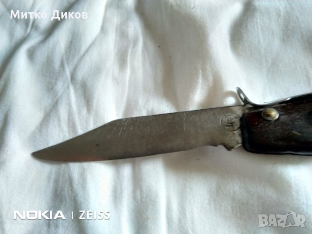 Старо ножче чикия от соца 240х100 ръчна изработка с маркировка, снимка 2 - Ножове - 31519872