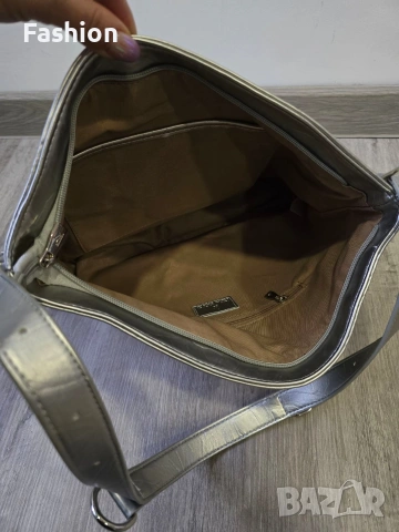 Нова жестока сребърна дамска чанта по модел на DIESEL., снимка 8 - Чанти - 53946527