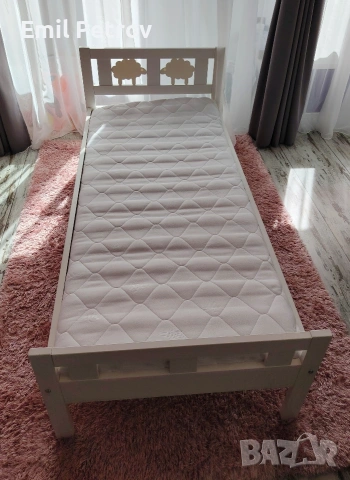 Детско легло Икеа 70х160 + матрак+ подматрачна решетка, снимка 2 - Мебели за детската стая - 54087793