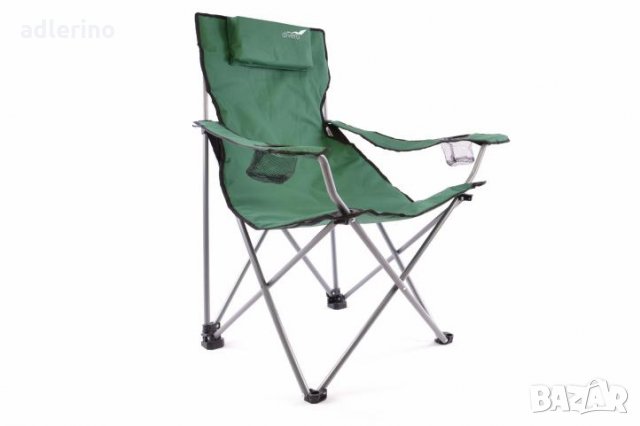 Рибарски стол, сгъваем стол, пикник стол, къмпинг стол - 1 брой, зелен - 130 кг, снимка 7 - Градински мебели, декорация  - 34381909