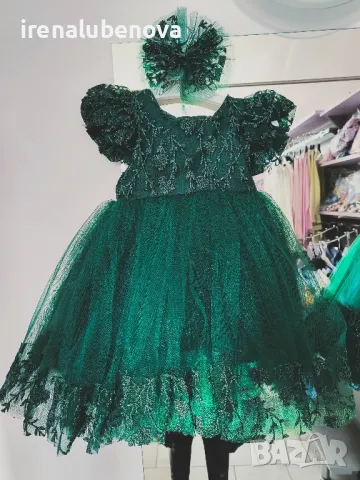 Разкошна зелена рокля , снимка 6 - Детски рокли и поли - 48122779