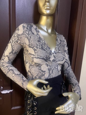 Дамско боди в змийски принт ‘, снимка 5 - Блузи с дълъг ръкав и пуловери - 40057335