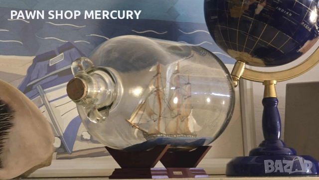 Продавам английска, ръчна изработка, старинен кораб в бутилка  , снимка 2 - Други ценни предмети - 52022168