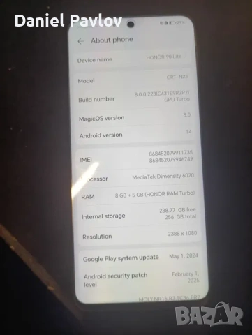 Honor 90 Lite 256GB smartphone phone телефон смартфон, снимка 7 - Други - 53271188