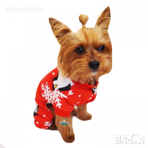 Коледен кучешки гащеризон Коледни кучешки дрехи Коледна дреха за куче, снимка 2 - За кучета - 34699004