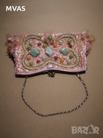 Нова розова бална чантичка Русалка абитуриентска клъч, снимка 4 - Чанти - 31452357