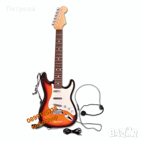 Детска електрическа китара с микрофон/детска китара/, снимка 3 - Музикални играчки - 48337758