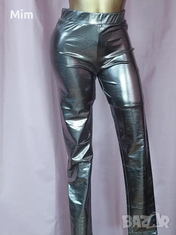 TEZENIS M Оловно сив еластичен клин лак / кожа /, снимка 5 - Клинове - 53980403