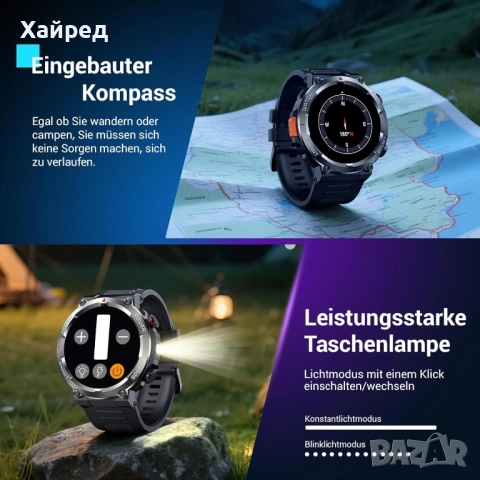 НОВ МЪЖКИ СМАРТ ЧАСОВНИК BLACKVIEW W50, снимка 5 - Смарт часовници - 54305819