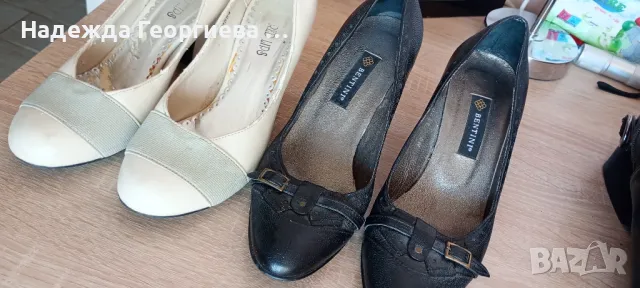 Дамски обувки на ток, естествена кожа 37 номер, снимка 2 - Дамски елегантни обувки - 48077171