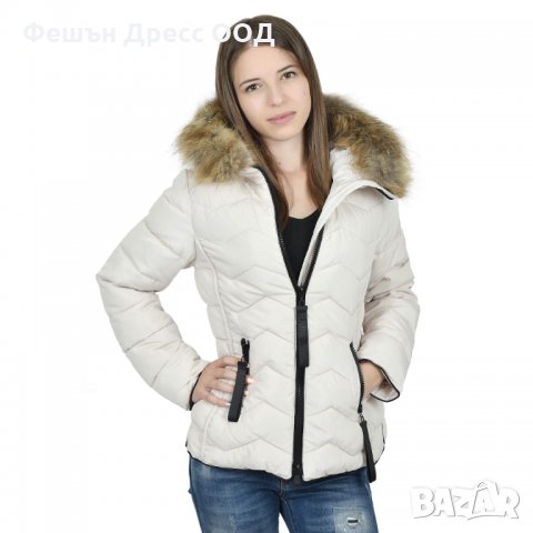 ТОП ЦЕНА Дамско зимно шушляково яке – 4089 качулка с естествен пух от лисица, снимка 11 - Якета - 31334620
