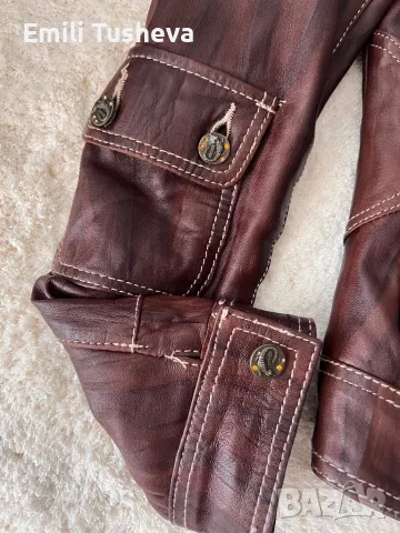 Яке Just Cavalli от естествена кожа и естествен косъм, снимка 3 - Якета - 50274781