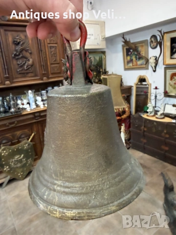 Бронзова камбана №8123, снимка 2 - Антикварни и старинни предмети - 54292176