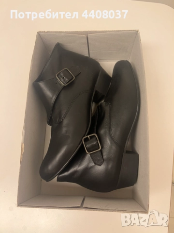 Черни Кожени Дамски Обувки - Чисто Нови, снимка 2 - Дамски елегантни обувки - 51905882
