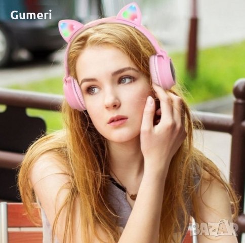 Слушалки Bluetooth Hoco  Cat Ear, снимка 5 - Безжични слушалки - 30200647