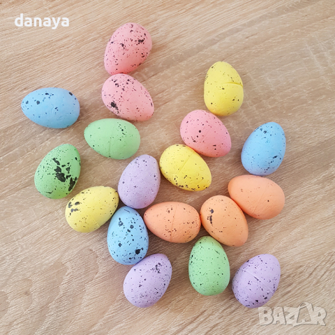 2826 Декоративни шарени яйца за декорация, 18 броя