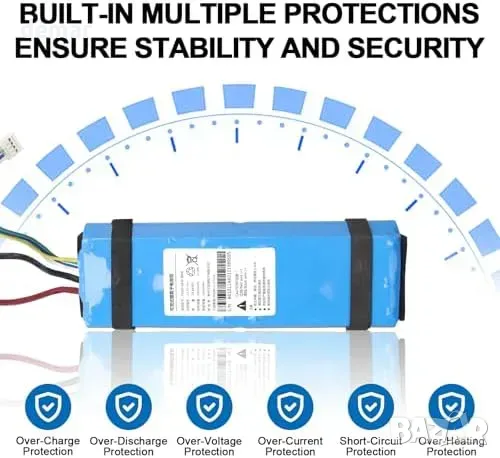 21.6V 4000mAh Li-ion резервна батерия за прахосмукачка Xiaomi Dreame (съвместима с H10/H11/H12, снимка 7 - Прахосмукачки - 55827453
