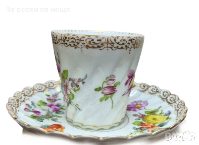 Dresden Germany  Circa 1894 “ Прекрасният “ - великолепен двоен сет Код P2164, снимка 6 - Сервизи - 54162384