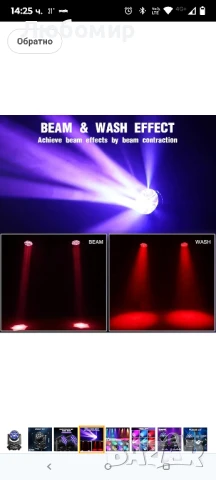 BETOPPER Подвижна глава 7x40W RGBW Beam/Wash/Zoom/CTO ефект Bee Eye LED сценично , снимка 6 - Други - 50603030