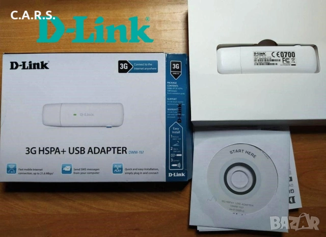 D-Link 3G HSPA+ USB Adapter DWM-157, снимка 2 - Мрежови адаптери - 54165051