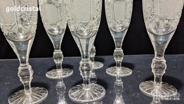 кристални чаши , снимка 7 - Антикварни и старинни предмети - 46726184